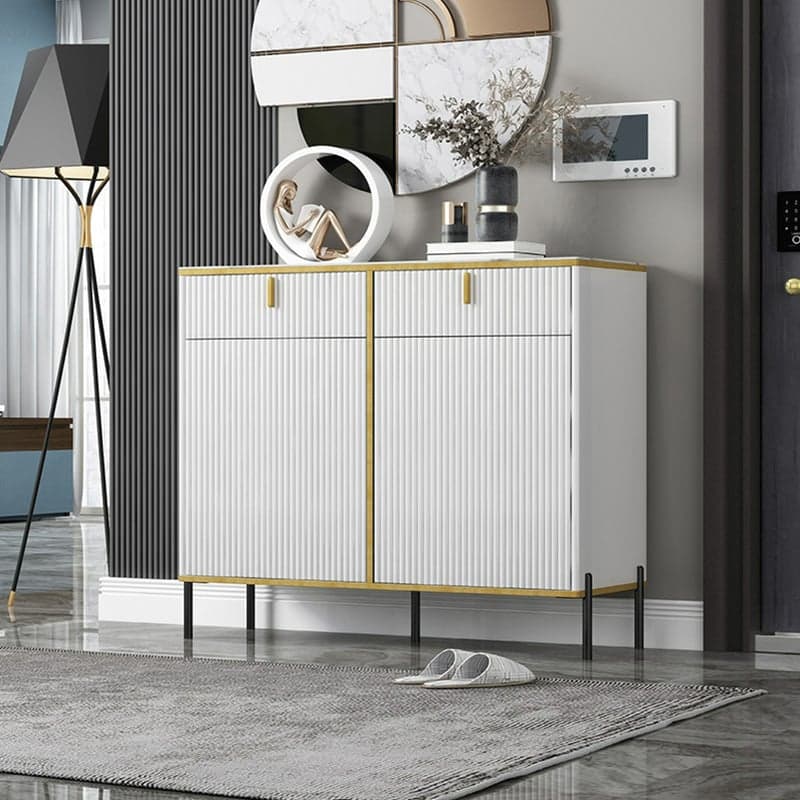 Free Standing Stone Wet-resistant Utility Storage Cabinet with 12 Interior Shelves & 3 Cabinets Living Room thumbnail 4
