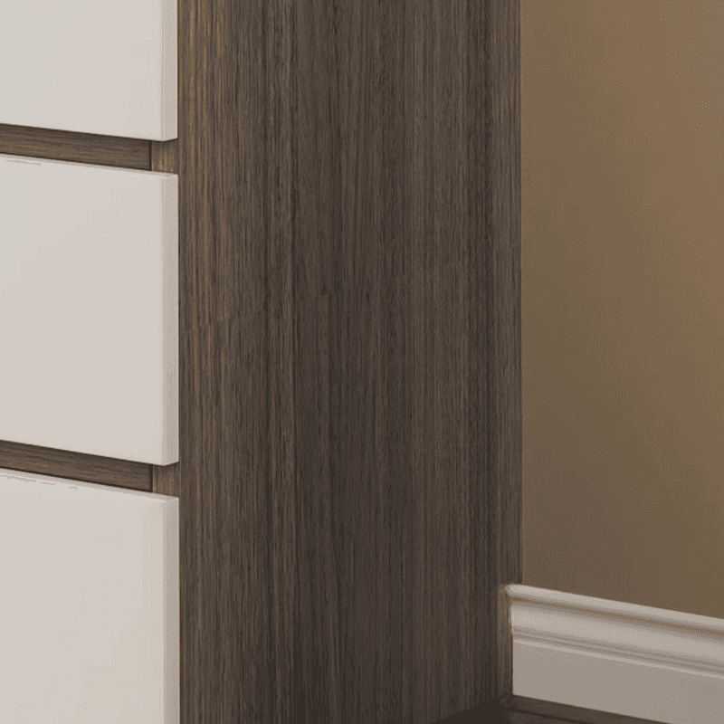 White Modish Wooden Independent Armoire Cabinet with Soft Close Drawer, Soft Close Door, and Interior Shelves thumbnail 5
