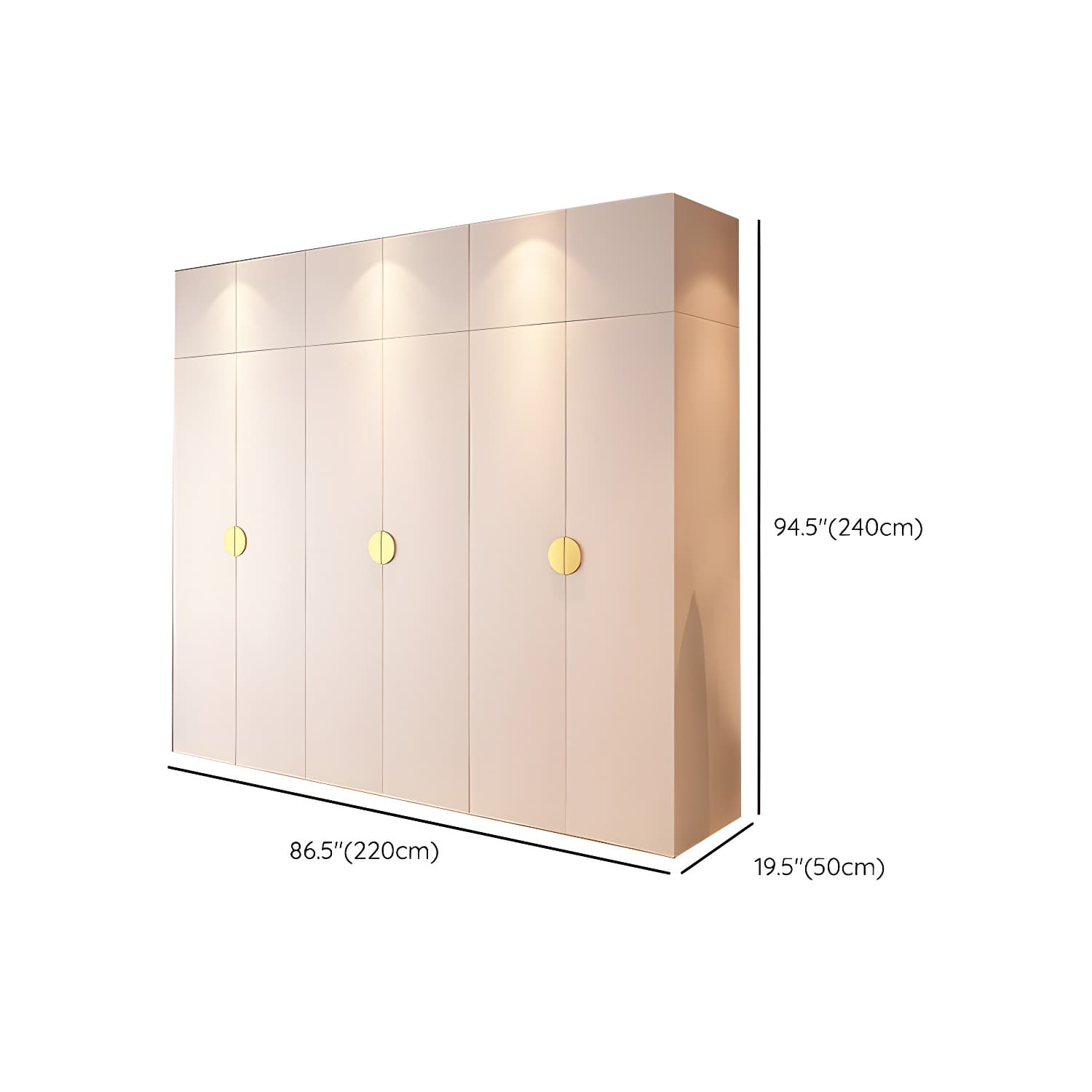Chic White Wood Wardrobe Armoire with Clothing Rod & Shelves thumbnail 25
