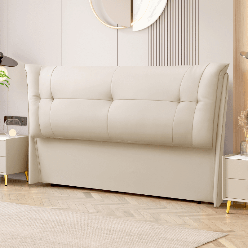Modern Simple Style Wingback Headboard with No Distressing, Piled Tufted Rectangle Design for King/Full/Queen Bed, Featuring Sponge Upholstery and Standard Height thumbnail 4