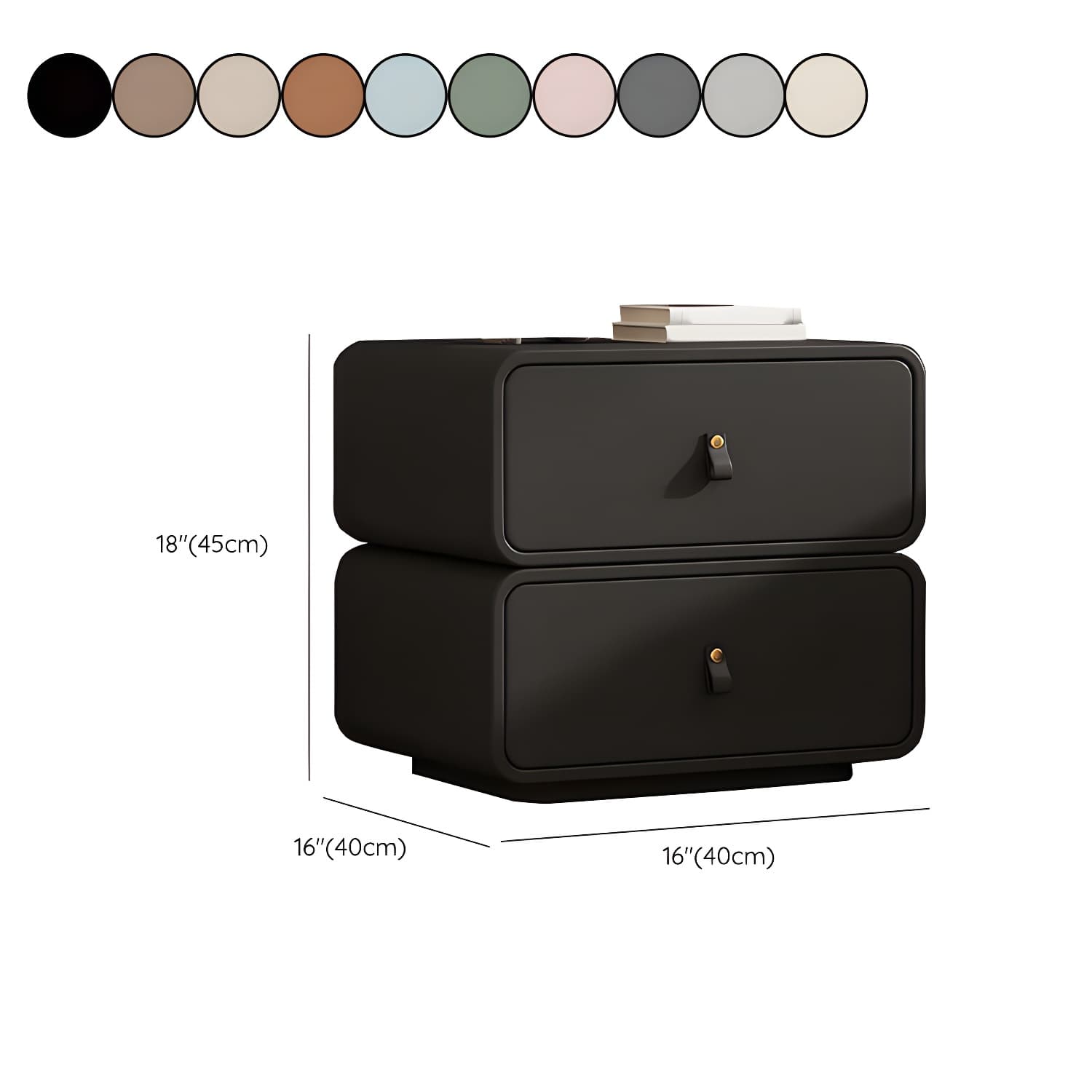 Modernism Bedside Desk Shape in Rectangular with Two-drawer for Bedroom thumbnail 24