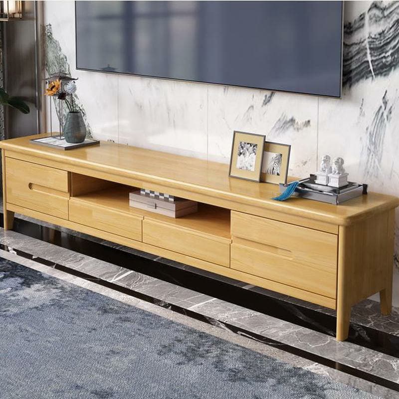 Scandinavian TV Stand with Low Height & Wood Material & 2 Drawers thumbnail 7