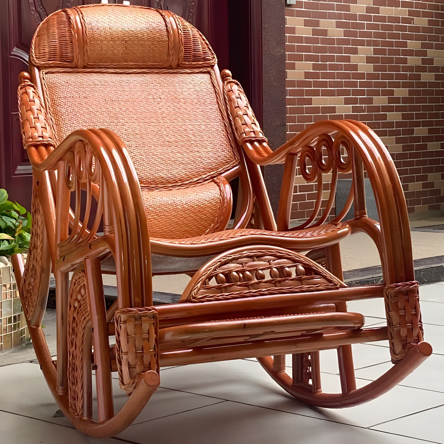 Traditional Recliner Chair Rattan/Wicker Recliner Chair for Living Room - image 11