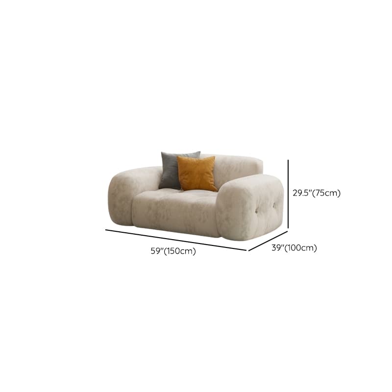 Channel Back L-Shape/Straight Right Hand Facing/Horizontal Sofa Recliner/Sofa Couch in Brown/Beige with Concealed Support & Pine Wood Frame for Living Room thumbnail 15
