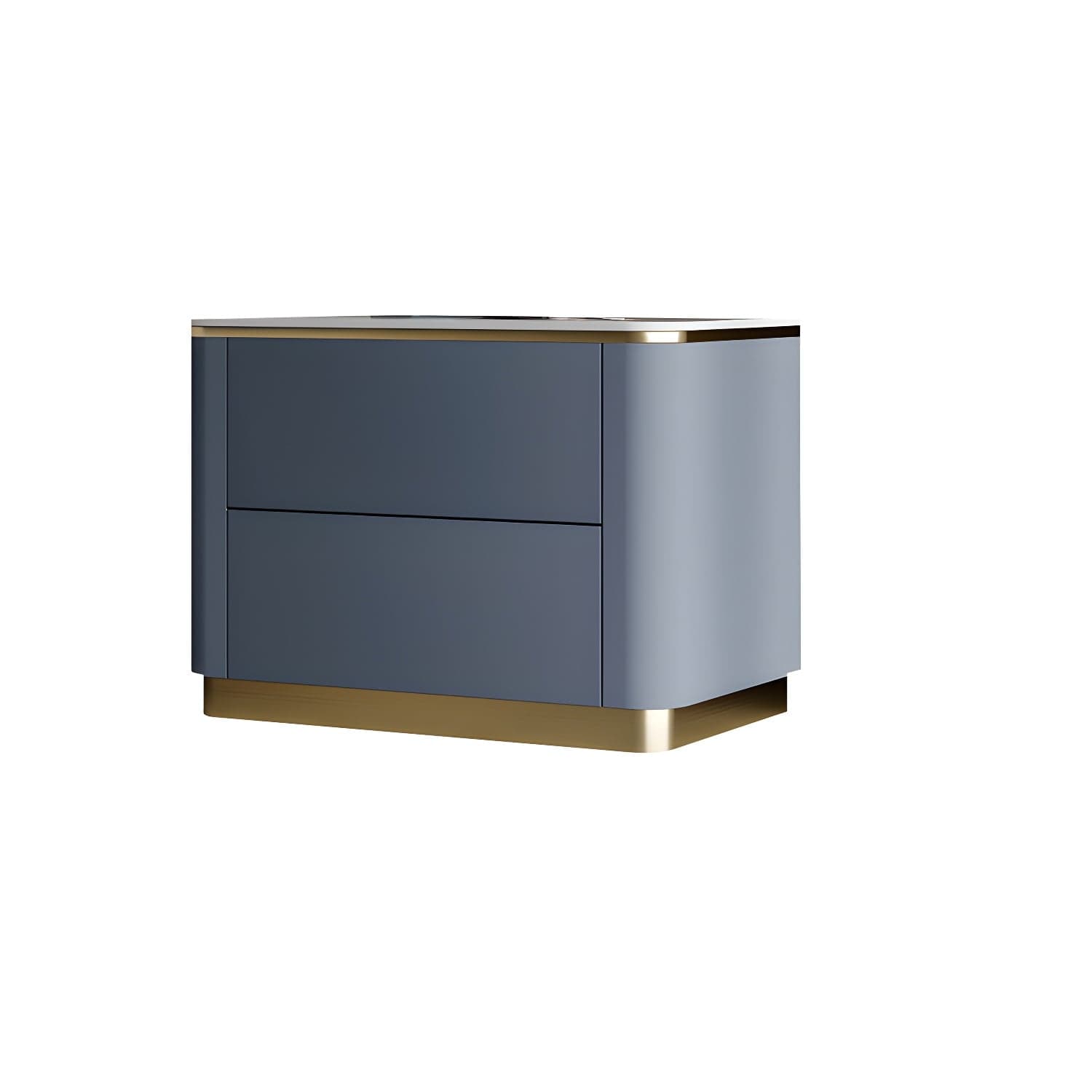 Glam Solid Wood Leather Outer Frame Accent Table Nightstand Drawer Storage Night Table thumbnail 7