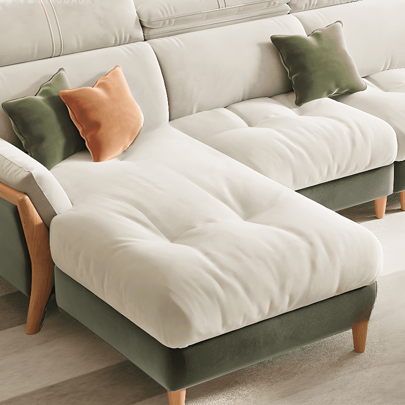 Straight/L-Shape Chalk Sofa/Sofa Chaise with Horizontal/Left Orientation and Standard Foam Seat Fill thumbnail 13