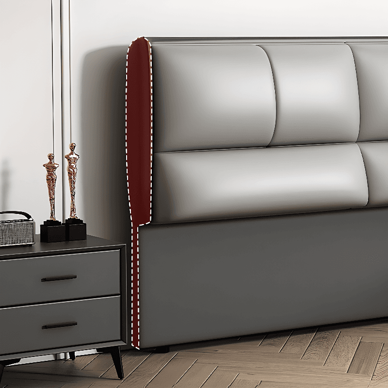 Modish Style Panel Headboard in Pine Wood with No Distressing, Rectangle Shape for King/Twin XL/Queen Bed, Featuring Sponge Upholstery Fill and Standard Height thumbnail 11