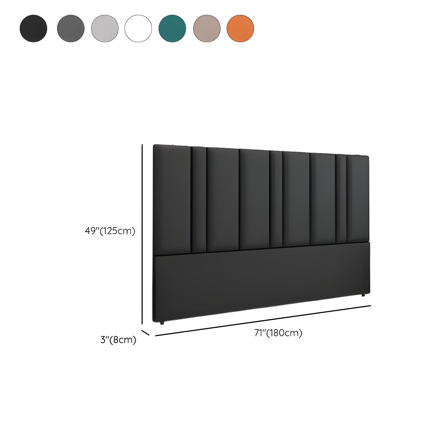 Stylish Upholstered Panel Headboard with Wood Legs and Modern Rectangular Design thumbnail 14
