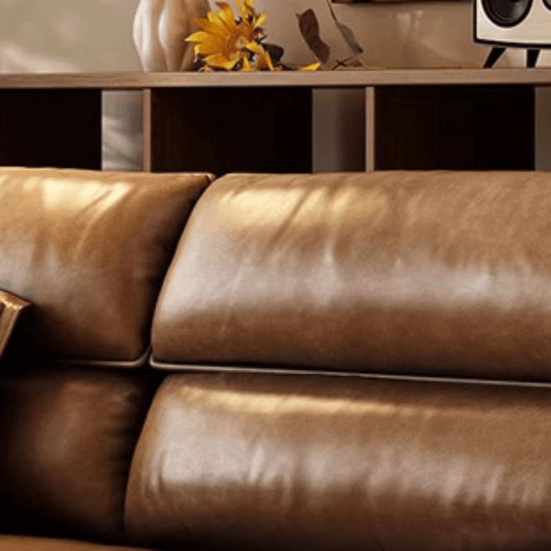 Drawing Room Standard Sofa in Mocha Pu Leather thumbnail 2