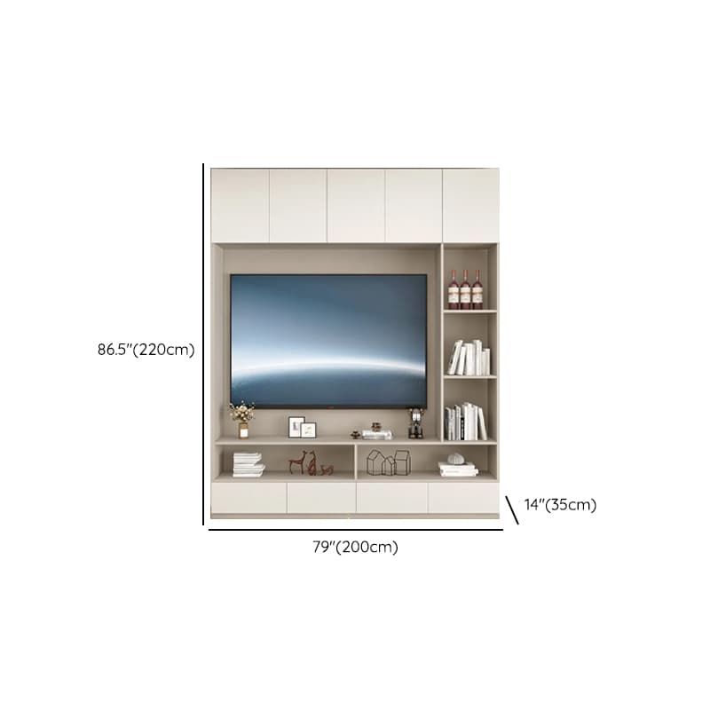 Rectangular Entertainment Center with Hutch, 2 Bookcases, Bridge, and Hutch Included thumbnail 8