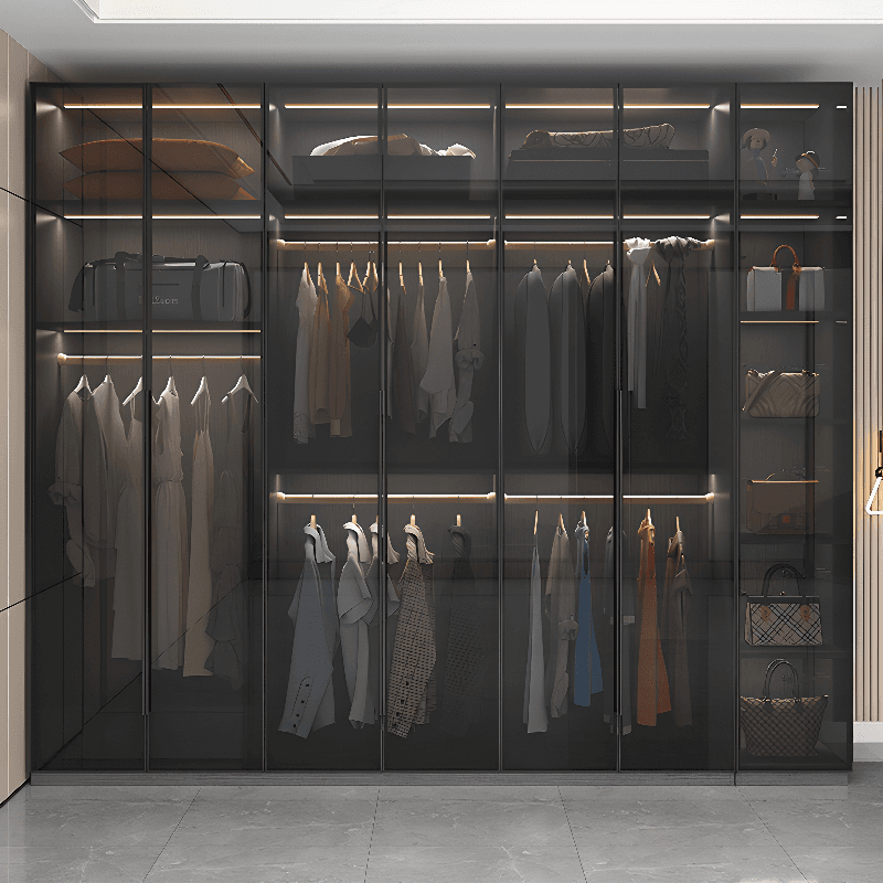Midnight Black Unattached Lumber Armoire Cabinet with Soft Close Door, Interior Shelves, Clothing Rod and Soft Close Drawer thumbnail 4