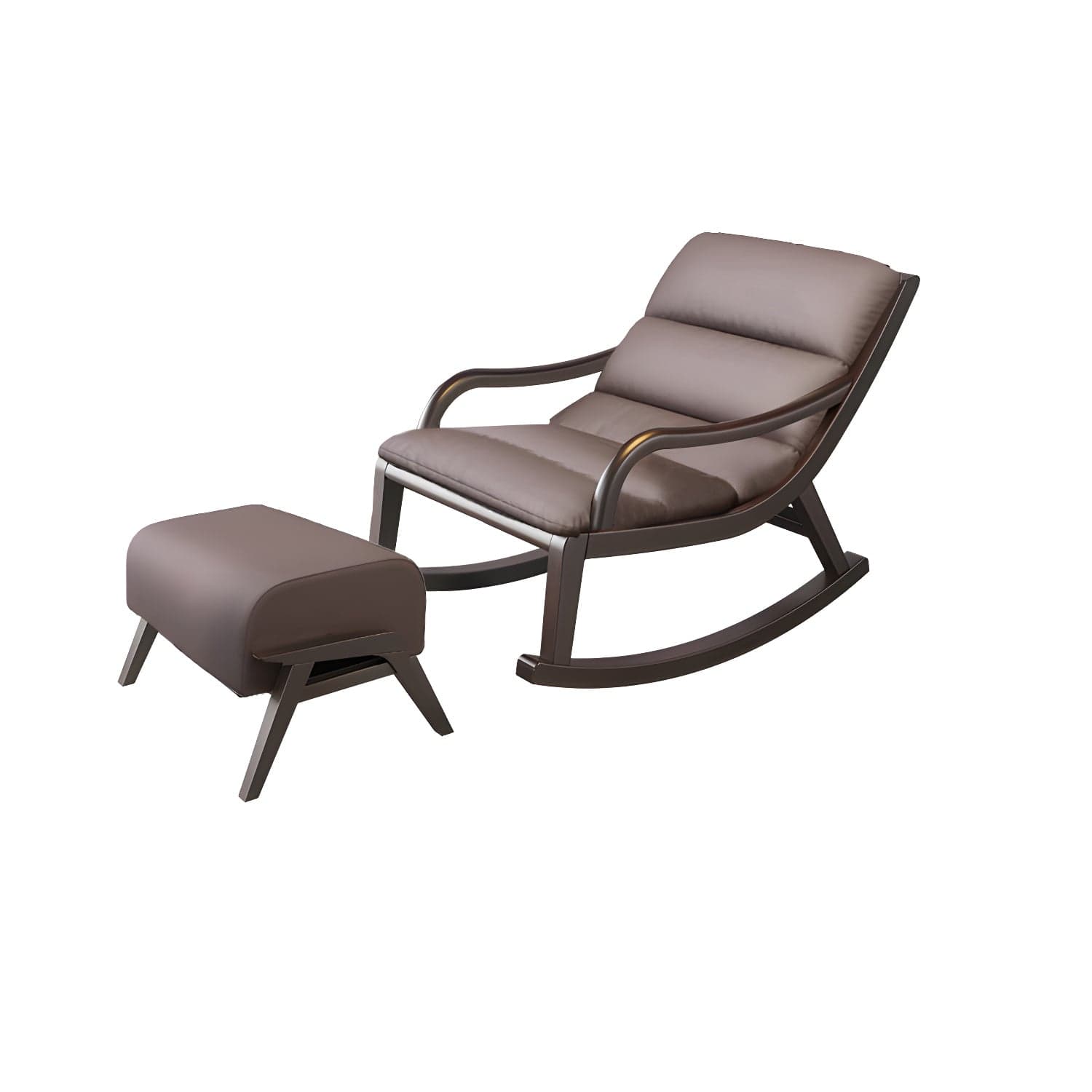 Reclining Solid Wood Living Room with Dark Legs Traditional Rocking Chair thumbnail 3