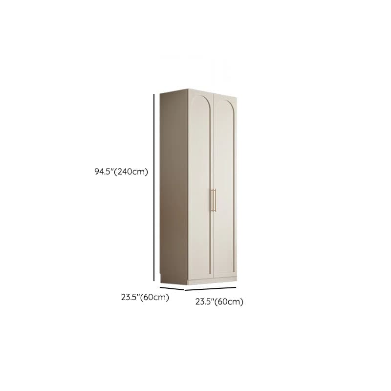 White Casual Manufactured Wood Independent Armoire Cabinet with Compartments, Soft Close Door, and Interior Shelves thumbnail 18
