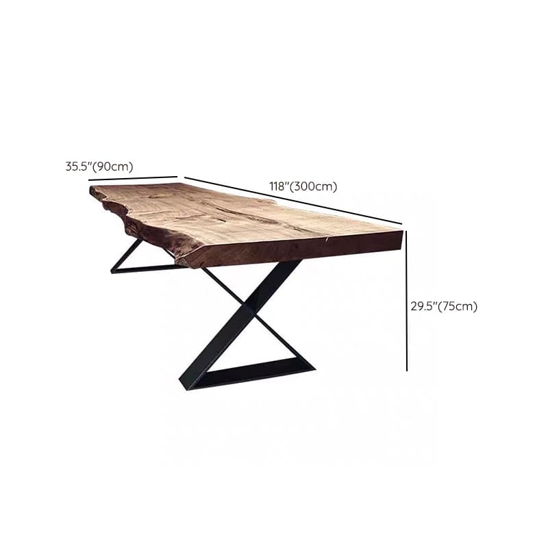 Scandinavian Rectangular Dining Table with Lumber Top in Auburn, Standard Height, Fixed Mechanism, Seats 8/6/4 thumbnail 16