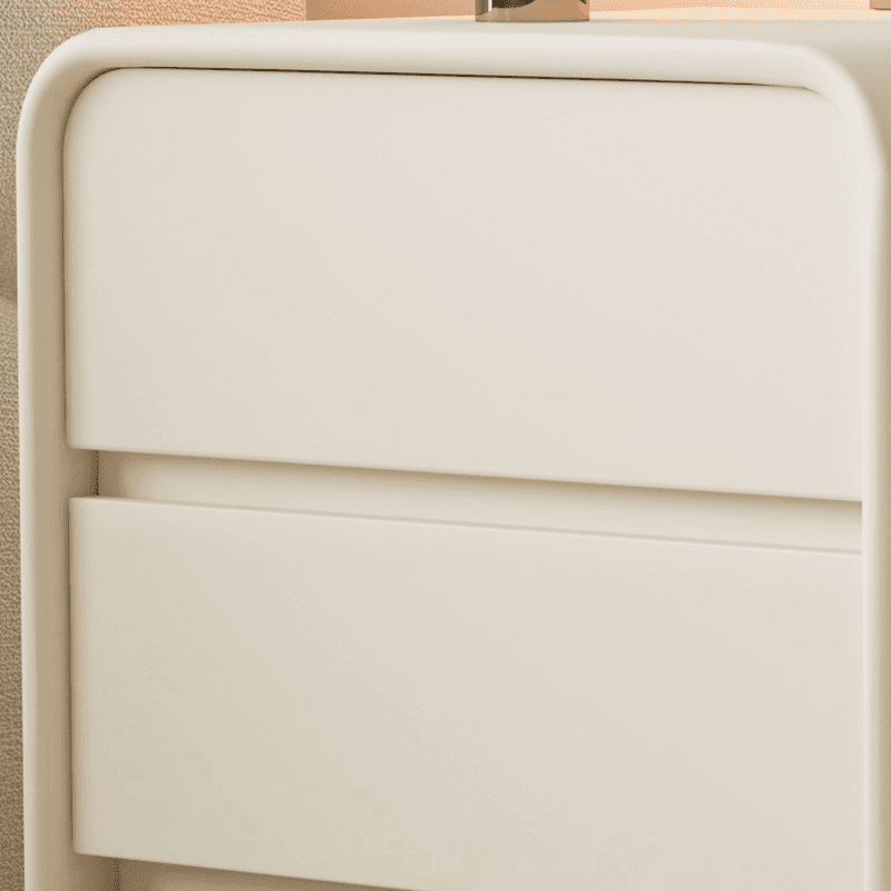 Organic Modern 3 Tiers Nightstand With Drawer Organization Featuring Pleather Countertop thumbnail 13