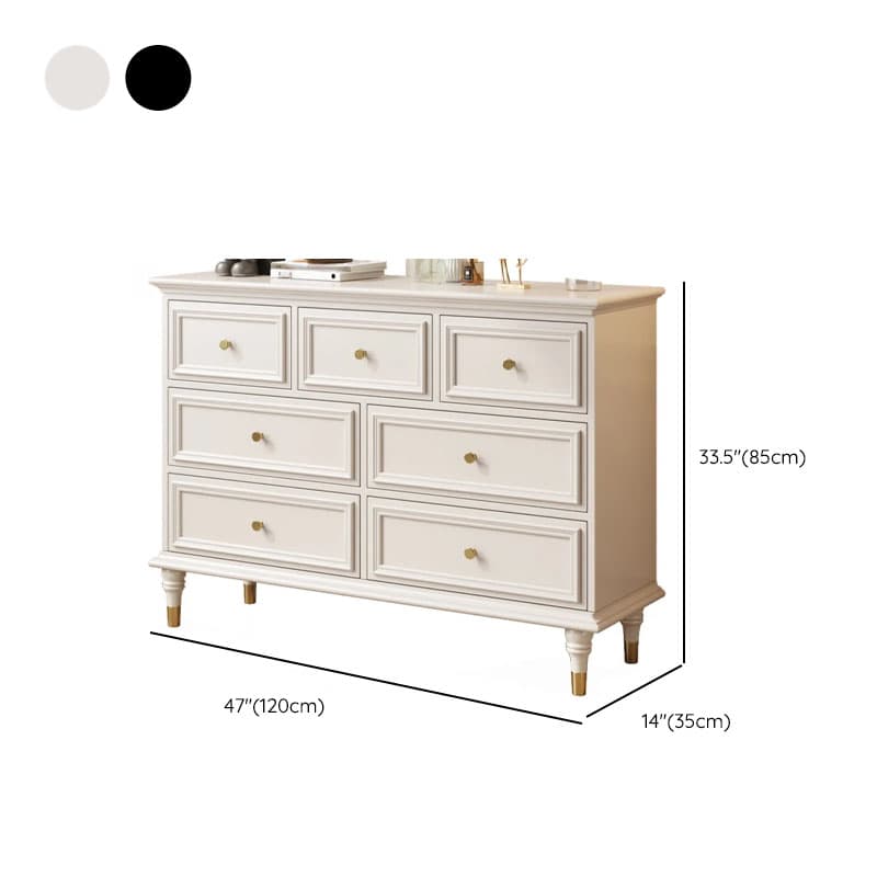 Trendy Natural Wood Console Dresser with 9/7/6 Drawers in Horizontal/Vertical Orientation thumbnail 8