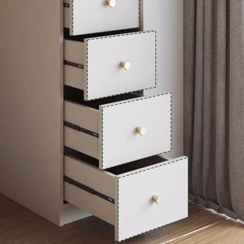 Detached Scratch-immune Accent Cabinet with Glazed Door, Grip Bars, Off White Top, Soft Close Drawer, and Stain Resistant Finish thumbnail 3