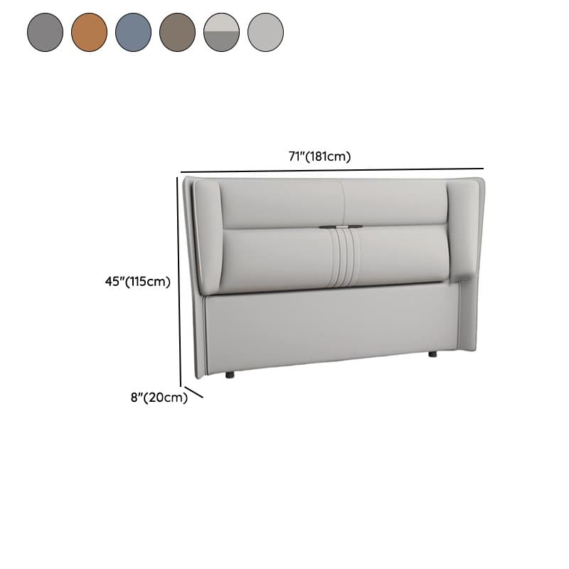 Trendy Panel Headboard in Natural Wood with No Distressing, Rectangle Shape for King/Queen/Full Bed, Sponge Upholstery, Standard Height thumbnail 10