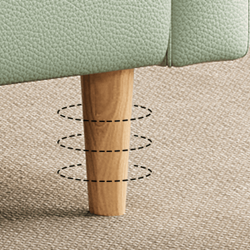 Synthetic Leather Convertible Sofa in Grey/Light Blue/Light Green with Arm thumbnail 17