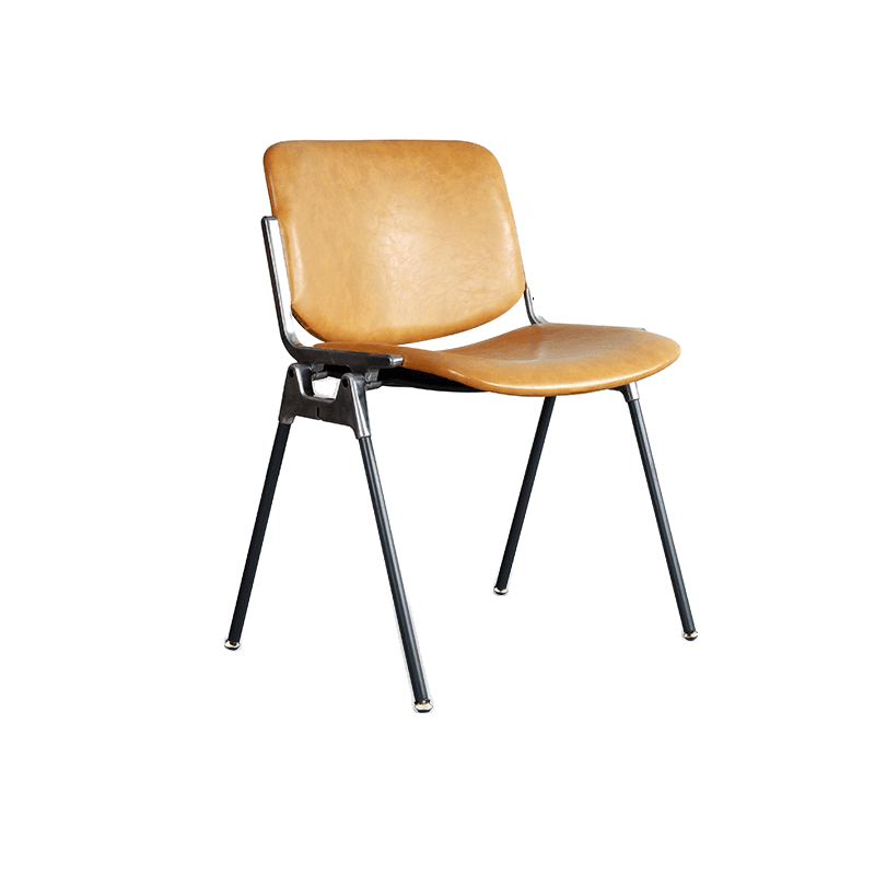 Old School Ventilated Back Armless Chair with Ink/Metallic Metal Legs, Nestable thumbnail 14