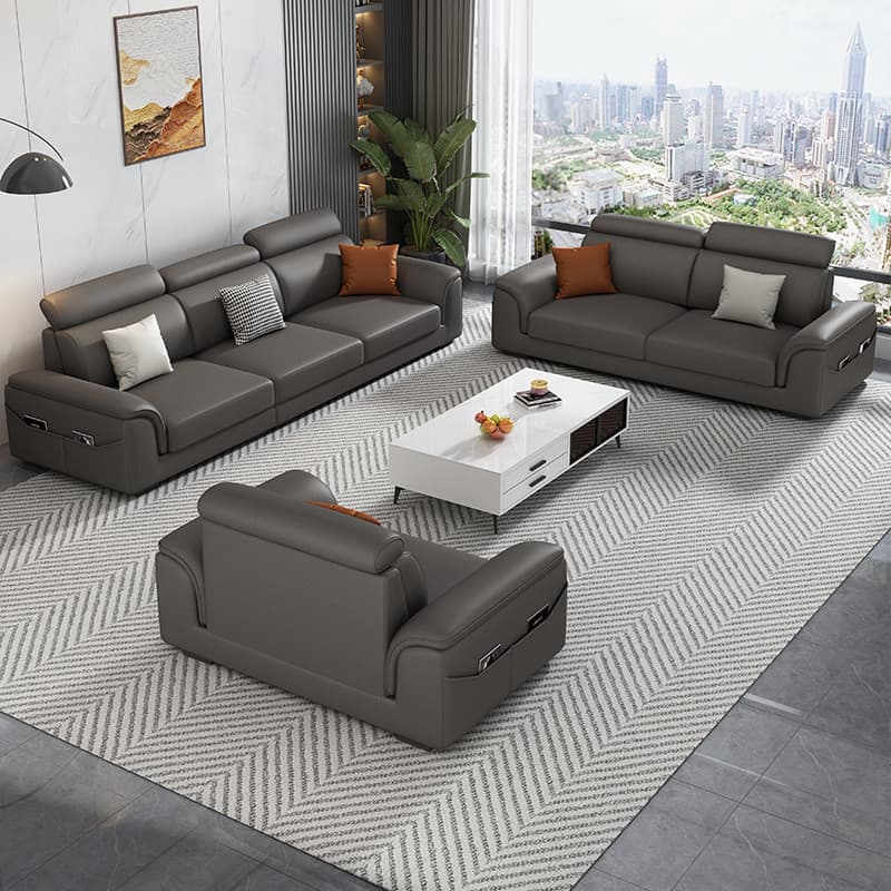 L-Shape/Straight Left/Horizontal Sofa Recliner/Sofa Couch with Pine Wood Frame thumbnail 3