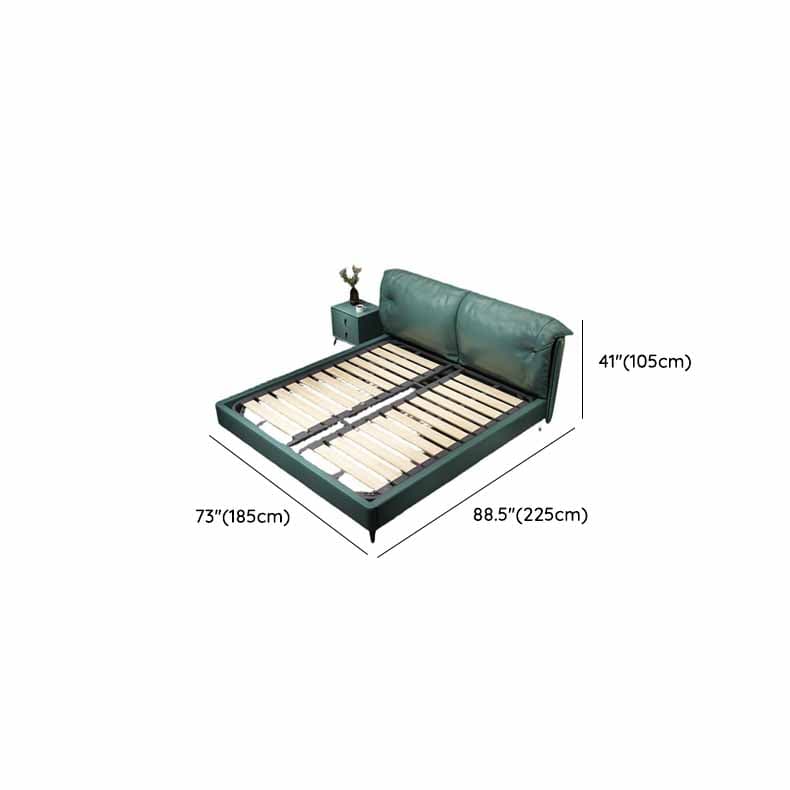 Lime Green Solid Color Timber Storage Bed/Platform Bed for Living Room thumbnail 10