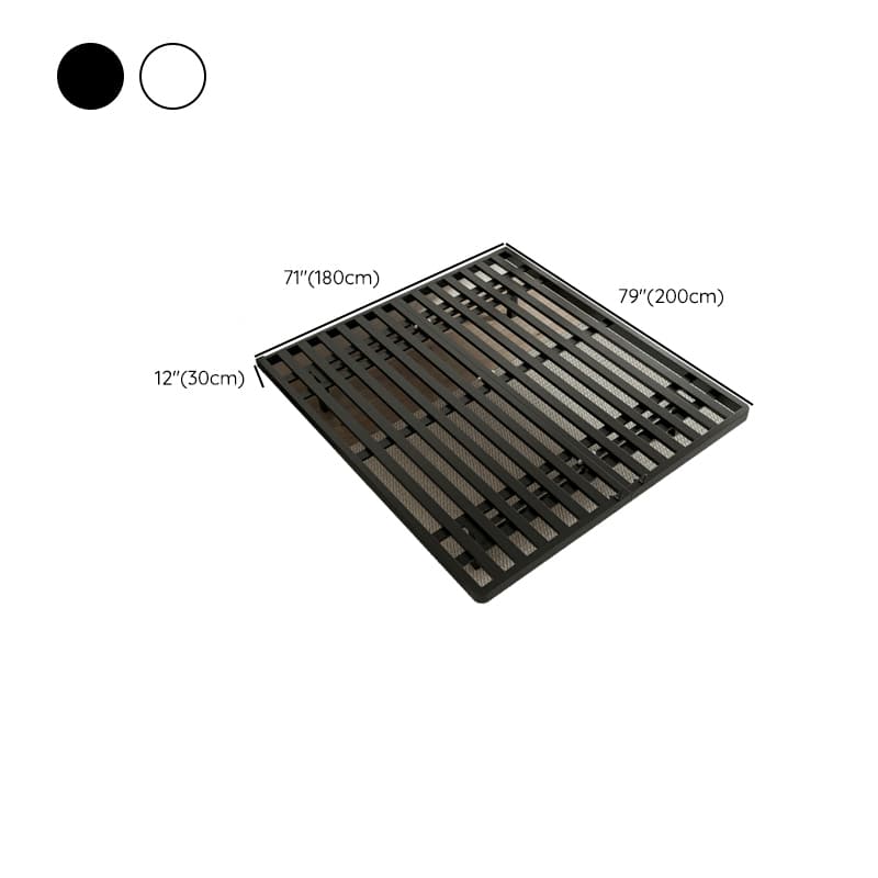 Modern Iron Open-Frame Bed with Solid Color, Metal Slats, and Legs Included thumbnail 31
