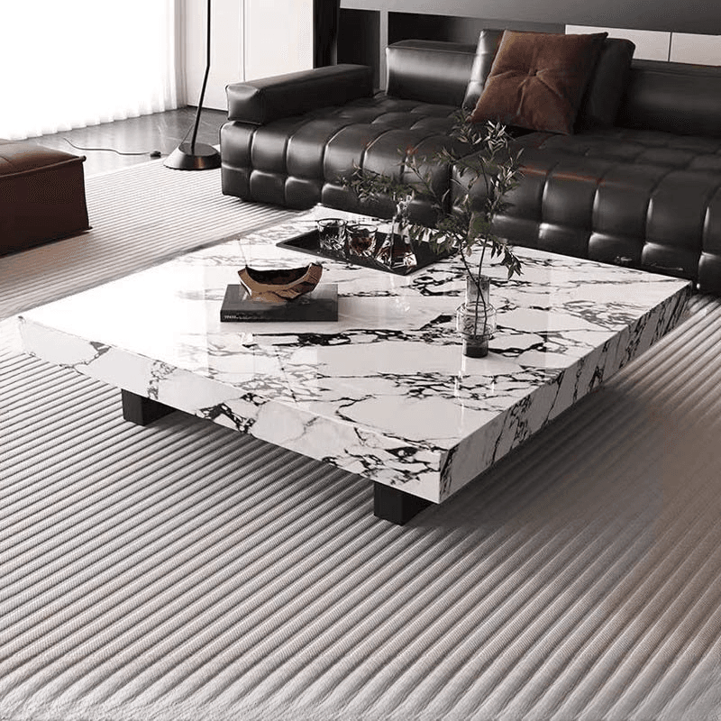 Dual Footing Geometric Figure/Square Accent Table for Home thumbnail 2