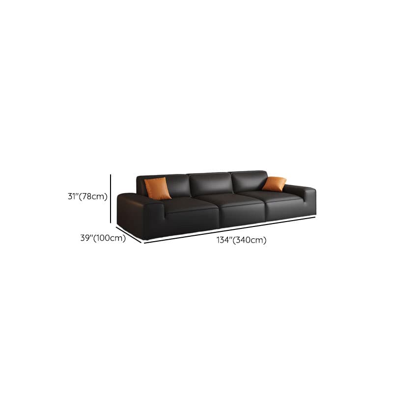 Midnight Black/White Standard Sofa/Loveseat with Armrest for Drawing Room thumbnail 16