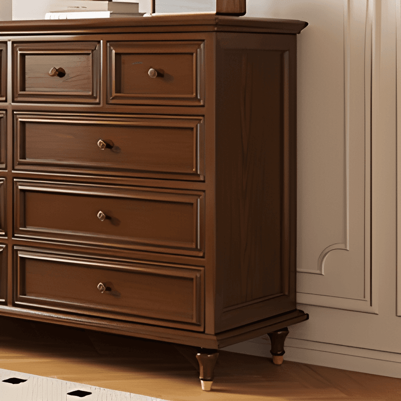 Trendy Raw Wood Console Dresser with 8/10/5 Drawers in Horizontal/Vertical Orientation thumbnail 10