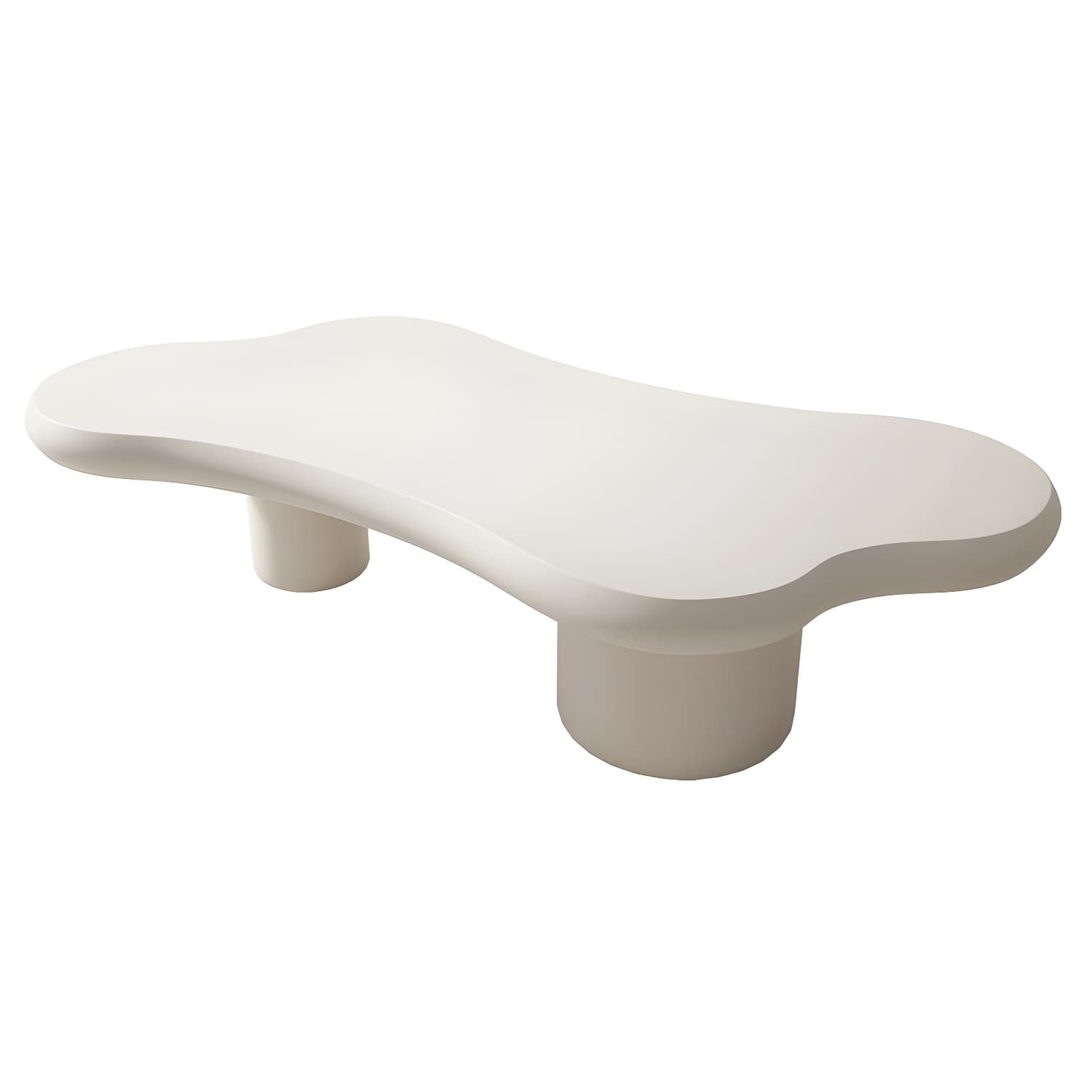 Cloud Shape Coffee Cocktail Table in Solid Wood Modern Style thumbnail 3