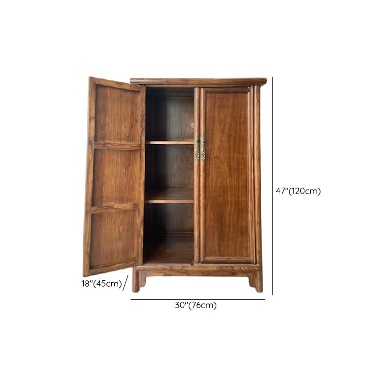 Classic Elm Wood Unattached Utility Cabinet for Drawing Room thumbnail 9