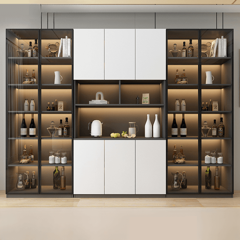 Two Toned Unclosed & Self-supporting Wide Sideboard with 2 Shelves & Benchtop thumbnail 15