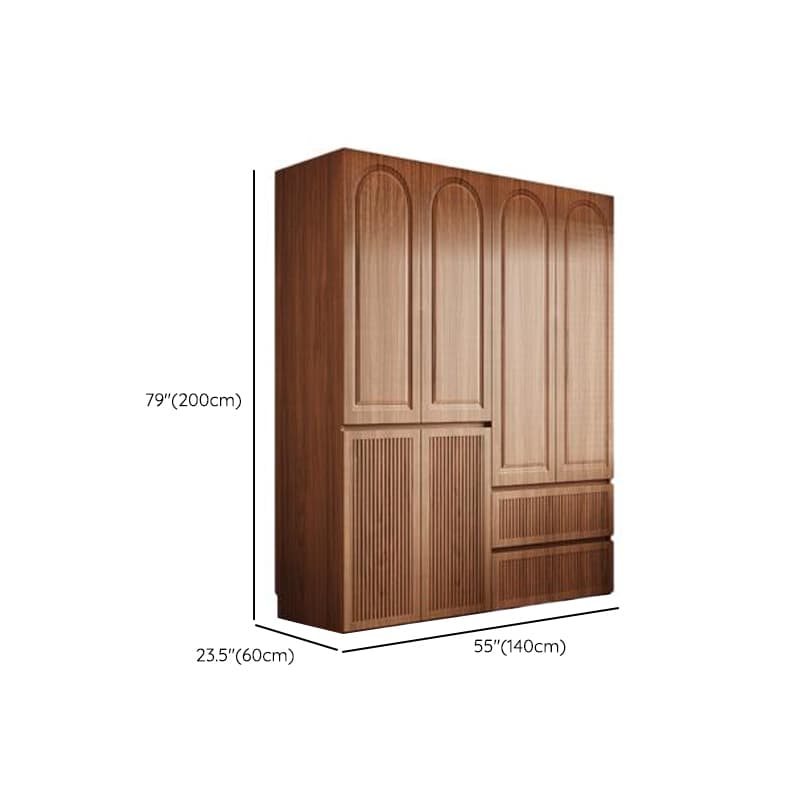 Acorn Minimalist Natural Wood Independent Wardrobe Closet with Soft Close Drawer, Soft Close Door, and Interior Shelves thumbnail 10