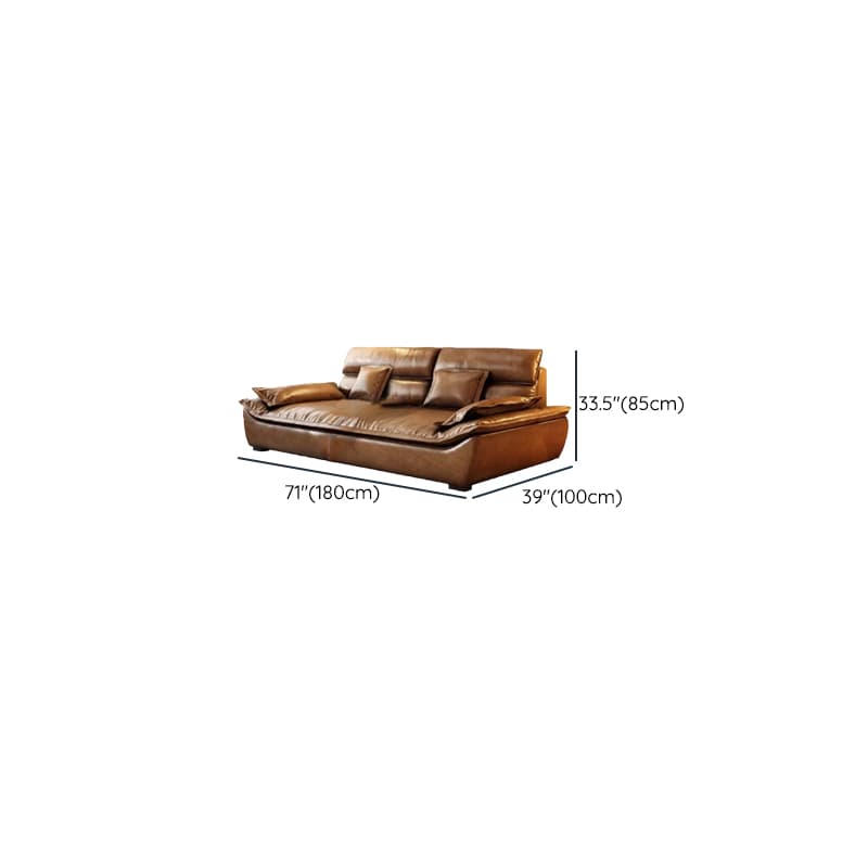 Drawing Room Standard Sofa in Mocha Pu Leather thumbnail 5