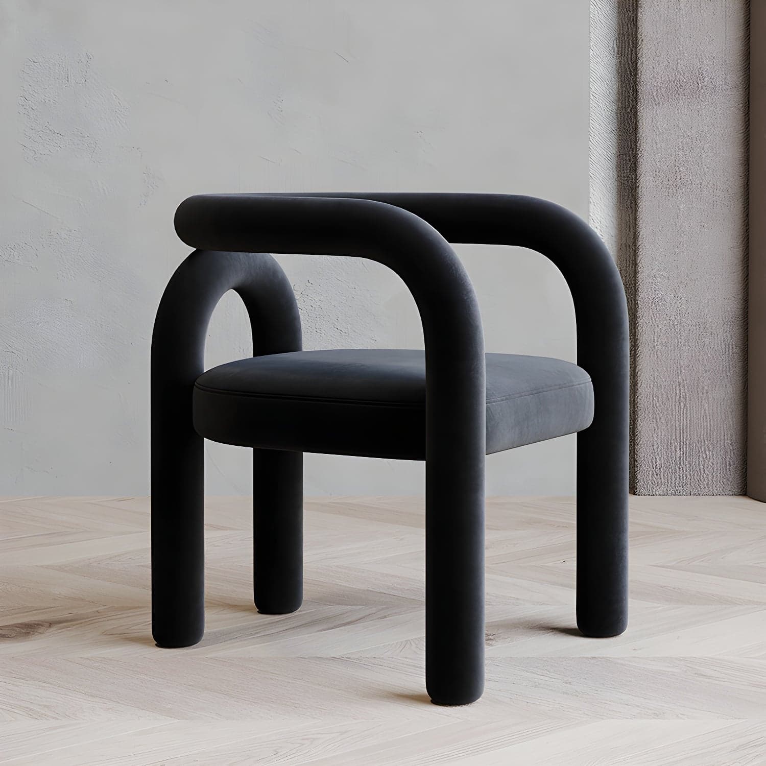 Modern Design Armless Open Back Chairs Fabric Dining Chairs for Home