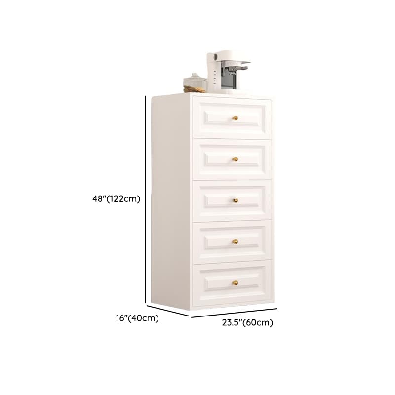 White Simple Iron Lingerie Chest/Bachelor Chest with 5/4/3 Drawers in Vertical/Horizontal Orientation thumbnail 18