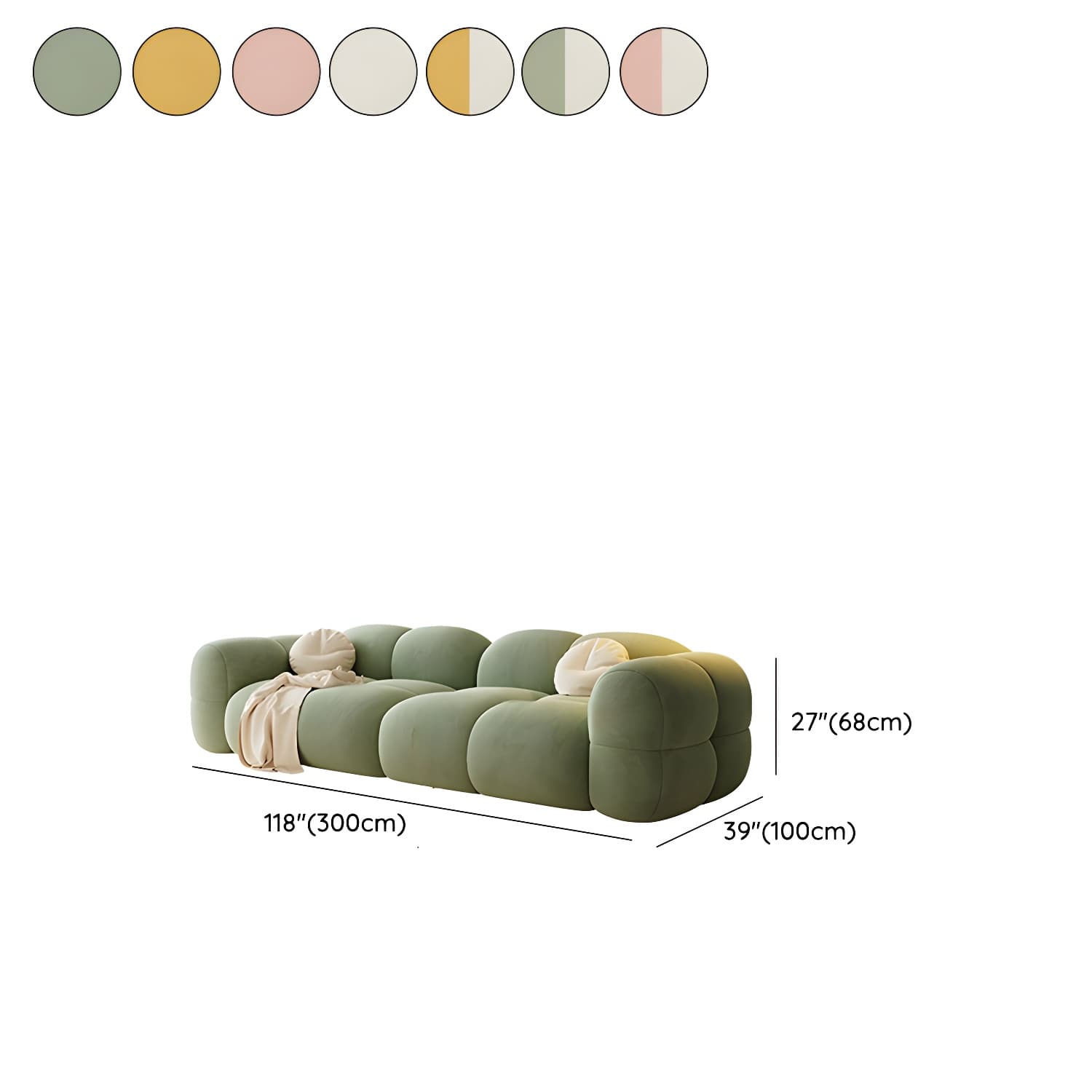 Anti Cat Scratch Velvet Modern Sofa with Stain Resistant Feature thumbnail 17