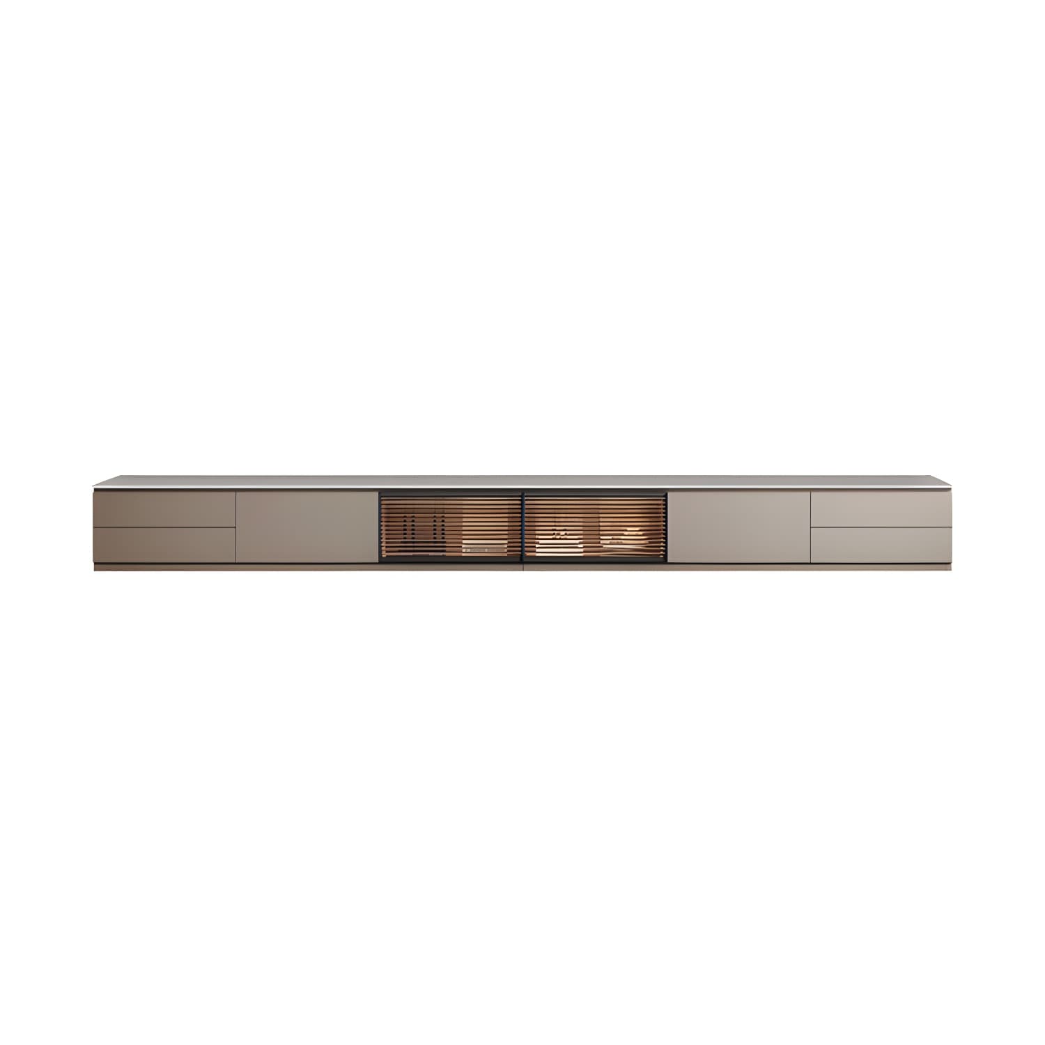 Champagne Stone TV Stand with Drawers and Cabinet for Modern Style and Cable Management thumbnail 5