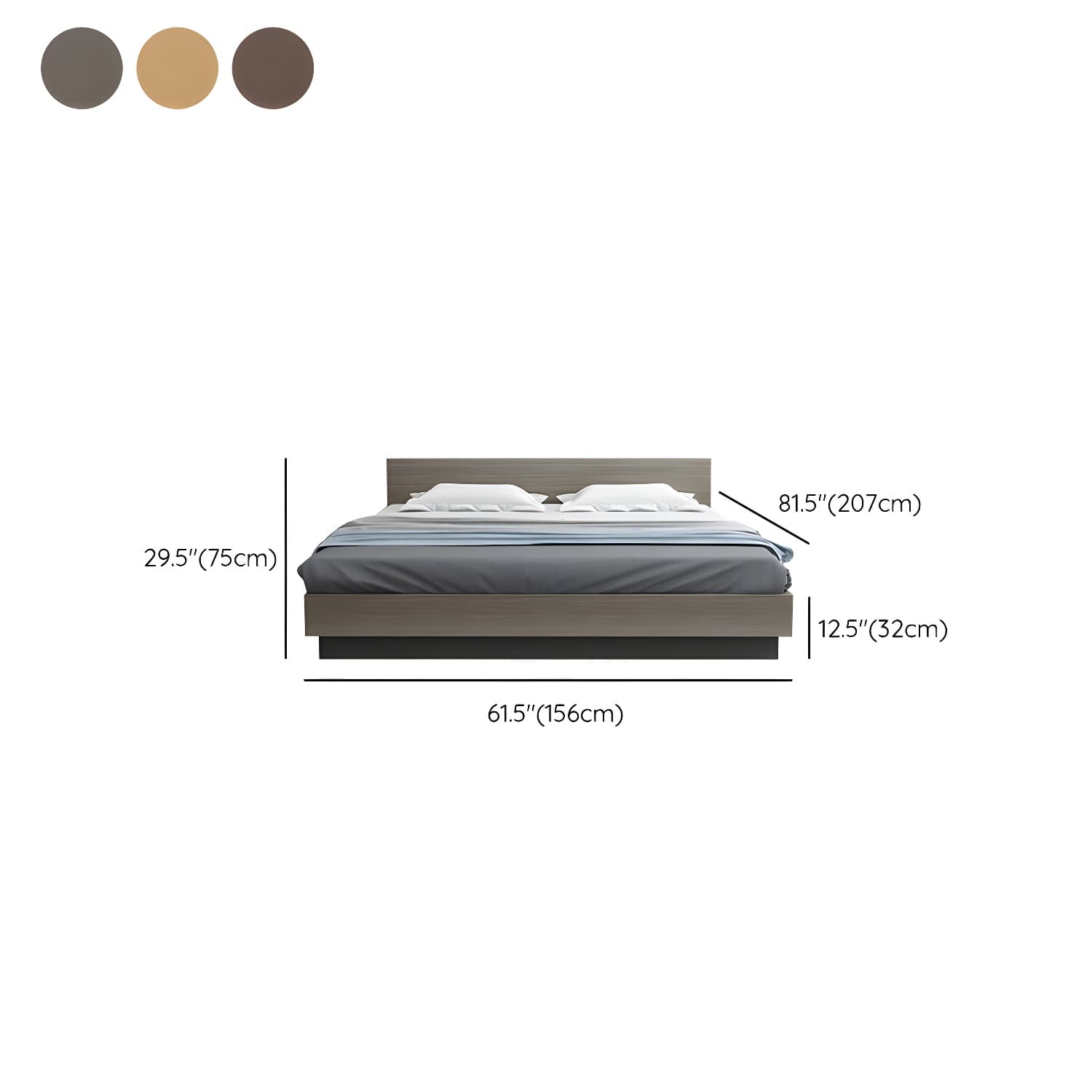 Lift Up Storage Platform Bed Contemporary Platform Bed Frame with Headboard thumbnail 15