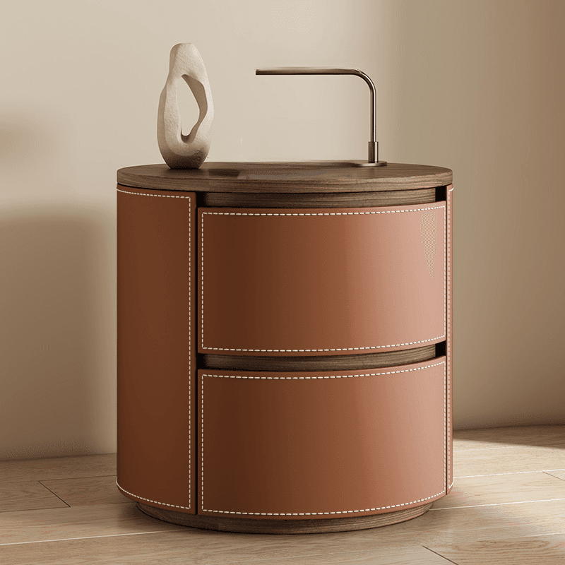 Modish 2 Tiers Drawer Storage Bedside Table with Solid Wood Countertop thumbnail 14