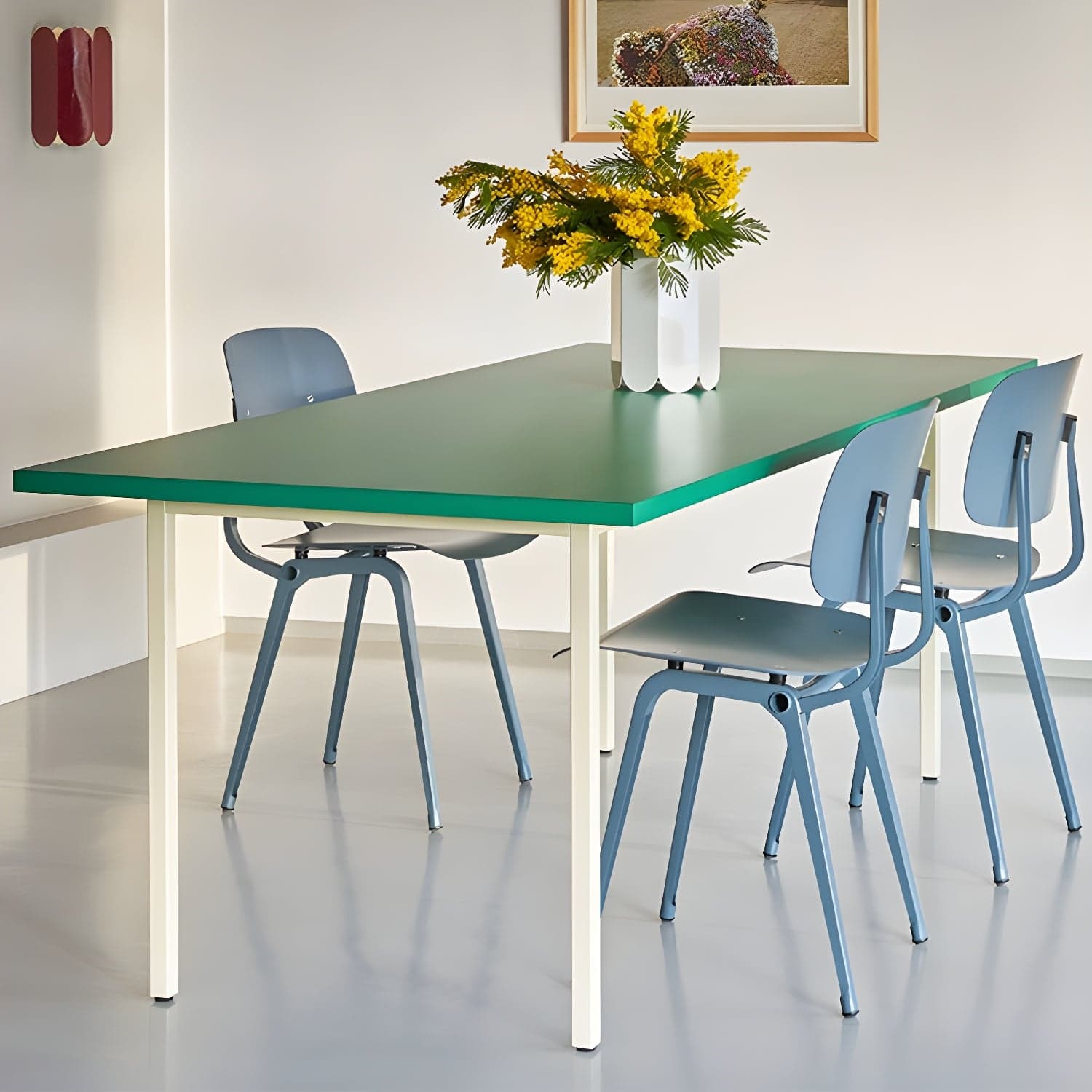 Scandinavian Wooden Rectangular Dining Table with Standard Height Legs thumbnail 2