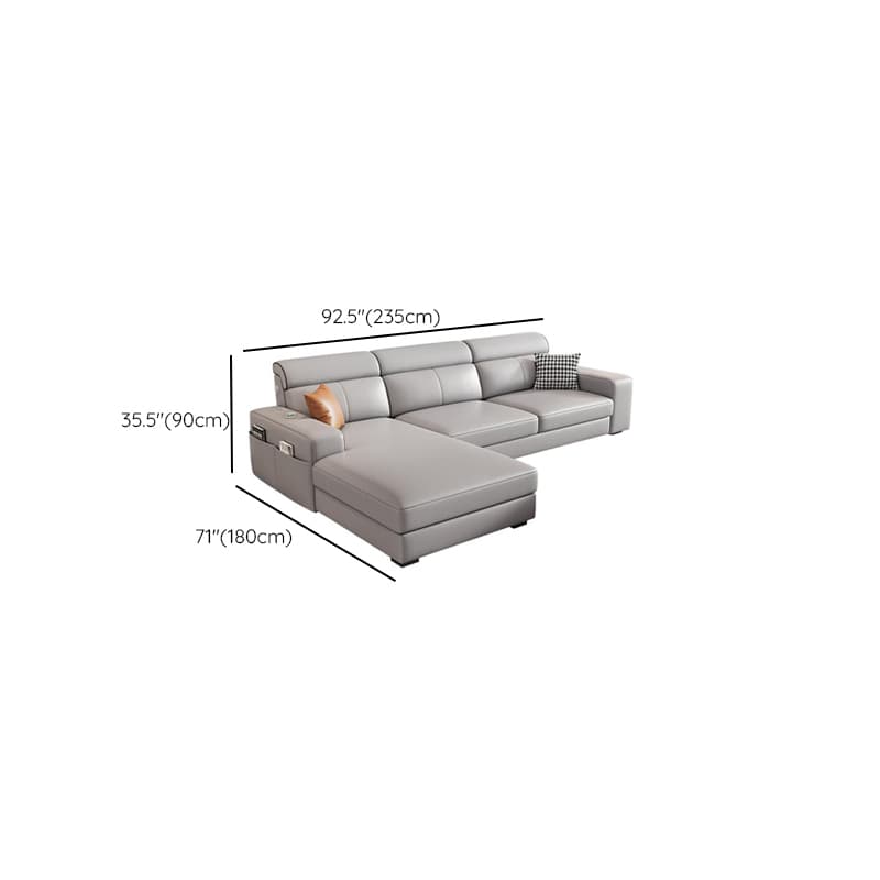 L-Shape/Straight Sofa/Sofa Chaise with USB Port, Left/Horizontal Orientation thumbnail 26
