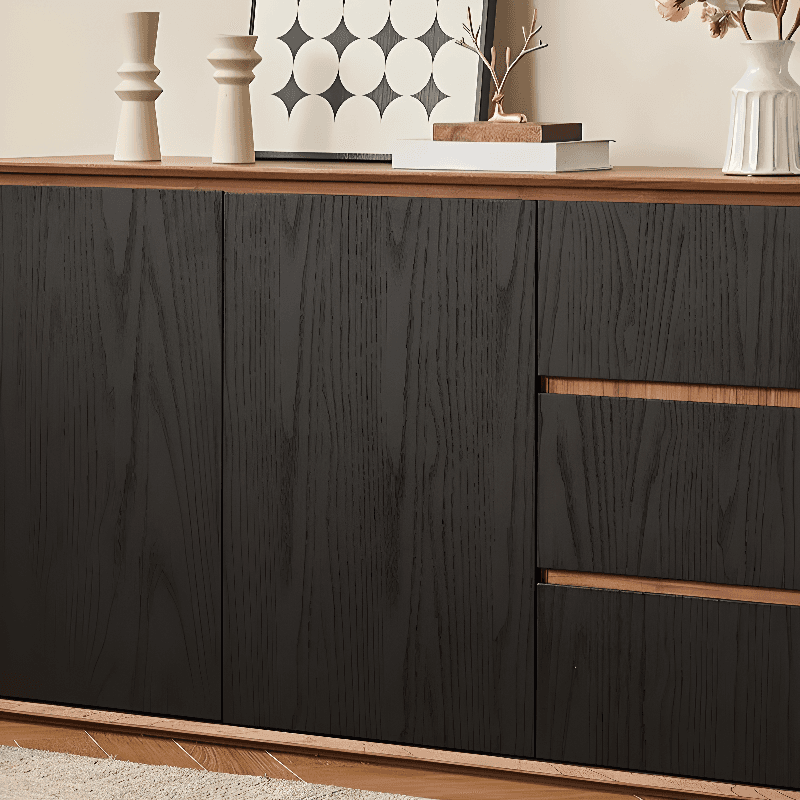 Simplistic Standard/Narrow Sideboard with 3 Drawers, 3 Shelves, Compartment, 2 Doors & Closet thumbnail 15