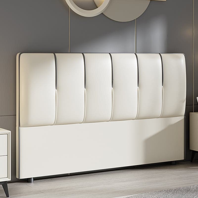 Modish Panel Headboard in Pine Wood with No Distressing, Rectangle Shape for Queen/Full/Twin XL Bed, Featuring Sponge Upholstery and Standard Height thumbnail 1