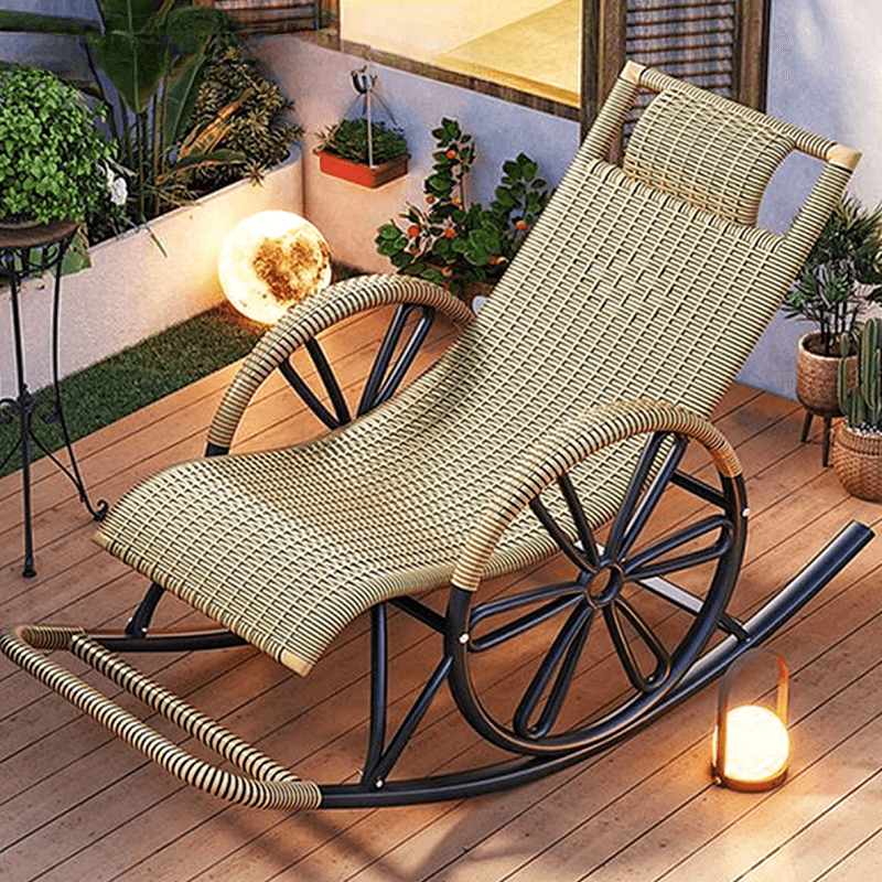Simple Synthetic Rocking Chair with Scratch-tolerant Track Arm thumbnail 4
