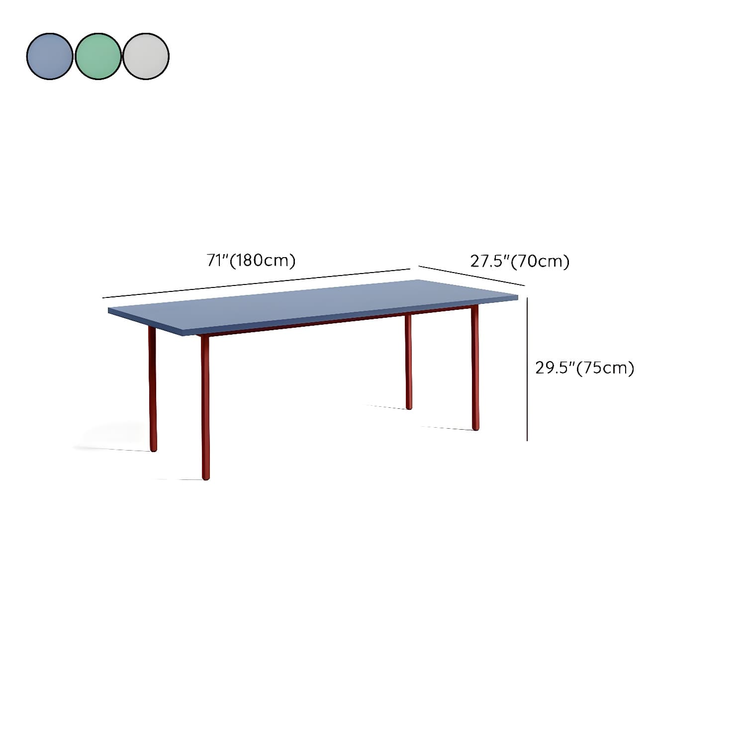 Scandinavian Wooden Rectangular Dining Table with Standard Height Legs thumbnail 11