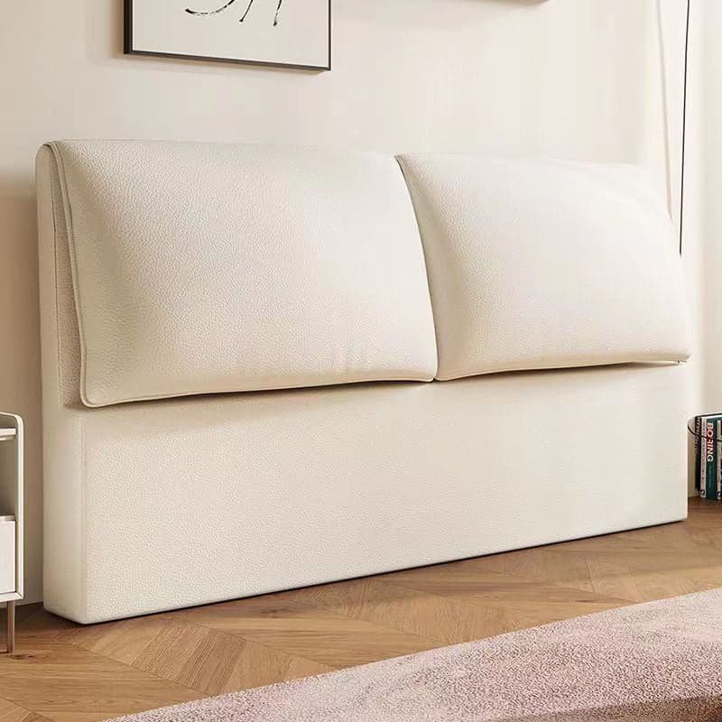 Trendy Panel Headboard in Natural Wood with No Distressing, Rectangle Shape for King/Queen/Full Bed, Cotton Upholstery, Standard Height thumbnail 5