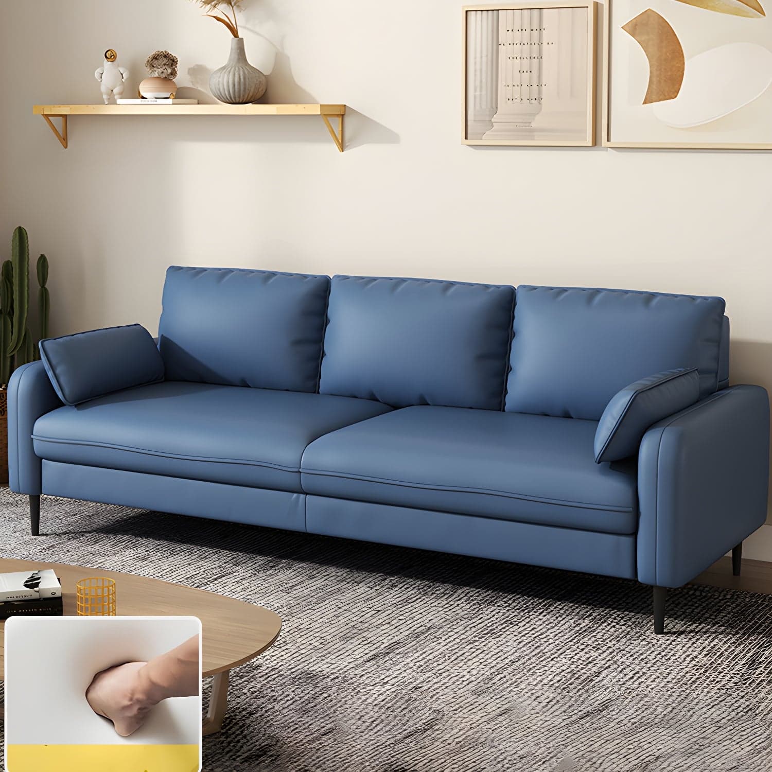 Modern Pillow Back Sofa with Storage Not Included for 35-40 Women thumbnail 11