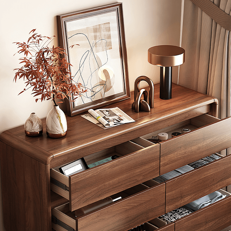 Modish Raw Wood Square Double Dresser/Bachelor Chest/Wardrobe Chest with 6 Drawers/7 Drawers/5 Drawers in Horizontal/Vertical Orientation thumbnail 9